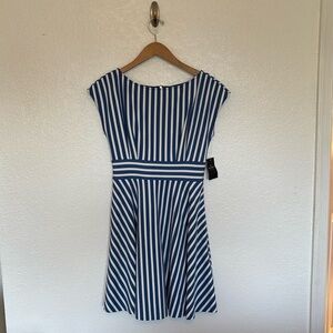 Kate Spade blue/white striped knit dress XS